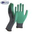 NMsafety industrial nylon liner with sandy nitrile coated non slip gloves